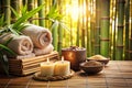 Spa Setting with Bamboo Royalty Free Stock Photo