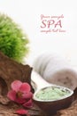 Spa setting with bath salt Royalty Free Stock Photo