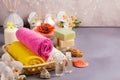 Spa setting therapy with flowers