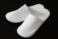 Spa slippers white Royalty Free Stock Photo