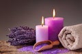 Spa still life with candles Royalty Free Stock Photo