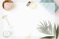 Spa still life frame composition with copy space Royalty Free Stock Photo