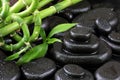 Spa still life with hot stones Royalty Free Stock Photo