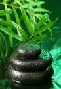 Spa still life with stone pyramid