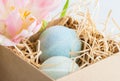 SPA still life, tulips, craft boxe and bath bombs Royalty Free Stock Photo