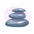 Spa stones flat icon design. Massage treatment, Wellness vector logo. Relax and meditation concept. Natural care