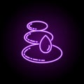 spa stones icon. Elements of Beauty, make up, cosmetics in neon style icons. Simple icon for websites, web design, mobile app, Royalty Free Stock Photo