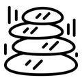 Spa stones icon outline vector. Hot and relaxing treatment