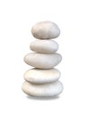 Spa stones isolated white background Royalty Free Stock Photo