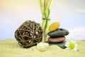 Spa stones with sand Royalty Free Stock Photo