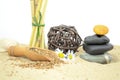 Spa stones with sand Royalty Free Stock Photo