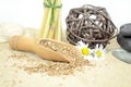 Spa stones with sand Royalty Free Stock Photo