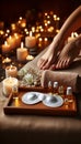 A spa-style pedicure treatment, Ai generated image Royalty Free Stock Photo