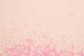 Spa therapy pink bath salt peach background Royalty Free Stock Photo