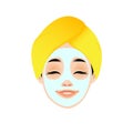 Spa time girl face Royalty Free Stock Photo