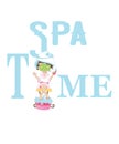 Spa time pampered woman graphic Royalty Free Stock Photo