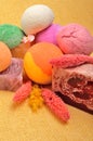 Spa tools, Bath bombs, natural soap,flower, aromatherapy