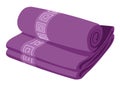 Spa towels roll and stack, bath items, isolated icon
