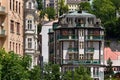 Spa town Karlovy Vary, street architecture detail, Czech Republic