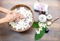 Spa treatment and product for female feet and hand spa, Thailand. select and soft foc