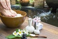 Spa treatment and product for female feet and hand spa