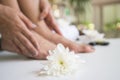 Spa treatment and product for female feet spa, Thailand. Select and soft focus