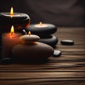 Spa zen meditation stones and candles Royalty Free Stock Photo