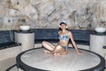 Spa treatments, Hamam, Girl in a salt sauna at the spa zone Royalty Free Stock Photo