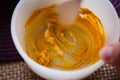 SPA Turmeric face mask set Royalty Free Stock Photo