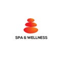 Spa and wellness vector logo. Thai massage emblem. Zen logo. Zen garden sign