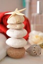 zen corporate Spa beauty stones for wellness massage in spa towell bath hygiene relax stones tower pebbles tower