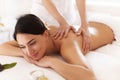 Spa Woman. Close-up of a Beautiful Woman Getting Spa Treatment. Royalty Free Stock Photo