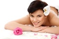 Spa Woman. Close-up of a Beautiful Woman Getting Spa Treatment Royalty Free Stock Photo