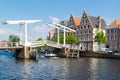 Spaarne bridge and old brewery, Haarlem, Netherlands