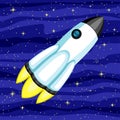 White space rocket. Royalty Free Stock Photo