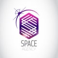 Space Agency Purple Logo