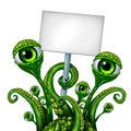 Space Alien Creature Sign Royalty Free Stock Photo