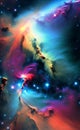 Space art illustration Artificial Intelligence artwork generated Royalty Free Stock Photo