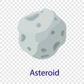 Space asteroid icon, flat style