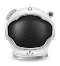 space astronaut helmet for spaceship flight vector illustration