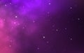 Space backdrop. Starry cosmos with constellations. Color magic nebula. Purple galaxy texture. Fantasy space way. Deep Royalty Free Stock Photo