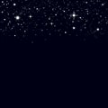 Space background, beautiful universe, night sky with stars. Texture for wallpapers, fabric, wrap, web page backgrounds, vector