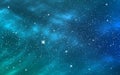 Space background. Blue starry sky. Deep cosmos with shining stars. Cosmic backdrop with stardust. Realistic color galaxy Royalty Free Stock Photo