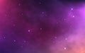 Space background with bright nebula and milky way. Realistic cosmos with stardust and shining stars. Magic colorful Royalty Free Stock Photo