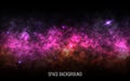 Space background. Color milky way. Bright nebula, stardust and shining stars. Colorful galaxy. Realistic cosmos Royalty Free Stock Photo