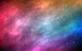 Space background. Color nebula with shining stars and stardust. Abstract futuristic backdrop. Realistic colorful galaxy Royalty Free Stock Photo