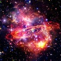 Space Background with Colorful Galaxy Cloud Nebula. The elements of this image furnished by NASA Royalty Free Stock Photo