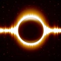 Space Background With Dark Orange Eclipse