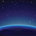 Space background with dark planet (Vector) Royalty Free Stock Photo