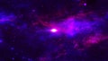 Space background. Flight in space with simulation of galaxies and nebulae. Stunning galaxy. Night sky with stars and Royalty Free Stock Photo